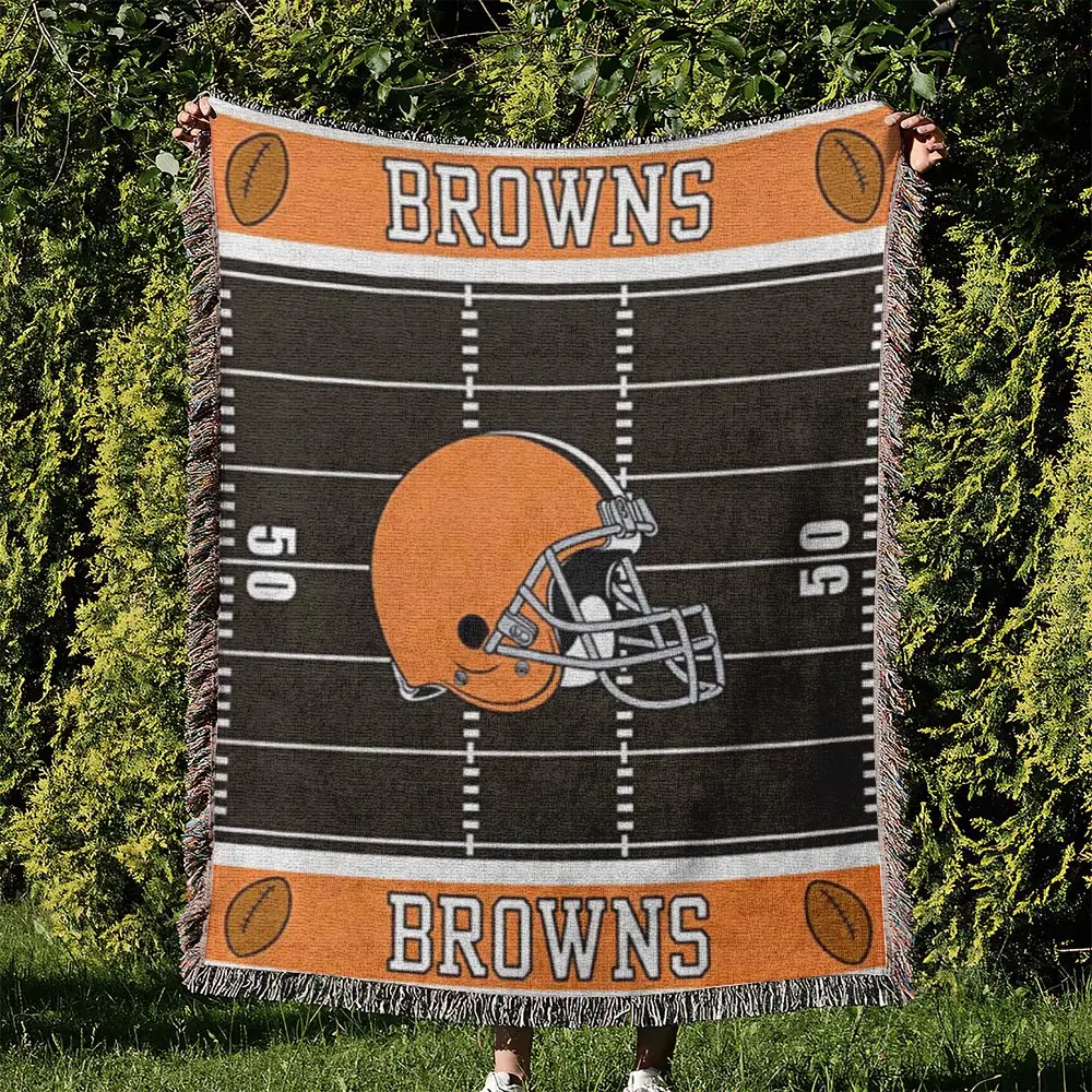 NFL Cleveland Browns Football Team Woven Tapestry Blanket Amazing Gift For Fans And Friends Home Decor CBW27
