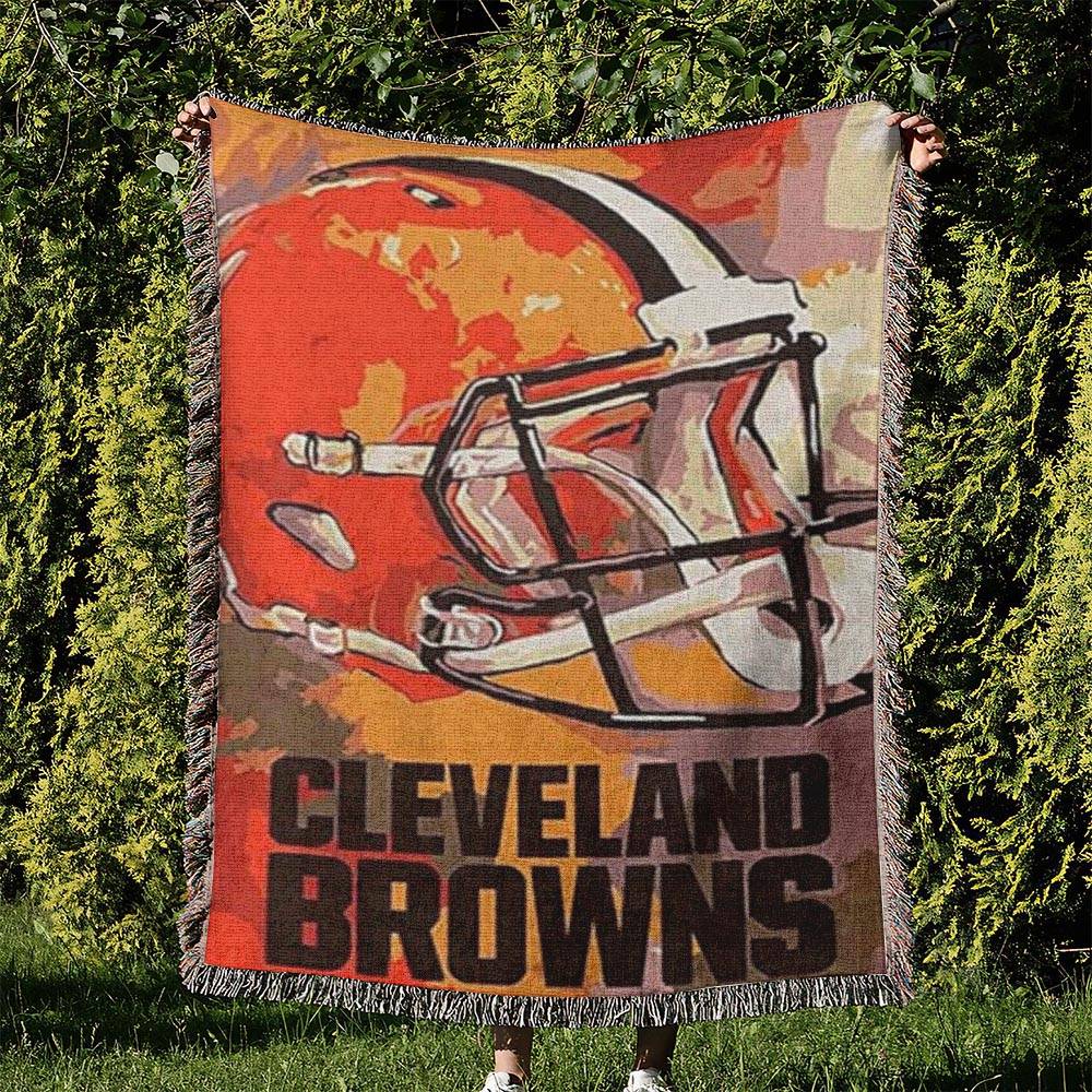 NFL Cleveland Browns Football Team Woven Tapestry Blanket Amazing Gift For Fans And Friends Home Decor CBW7