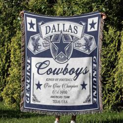 NFL Dallas Cowboy Football Team Woven Tapestry Blanket Amazing Gift For Fans And Friends Home Decor DBW29