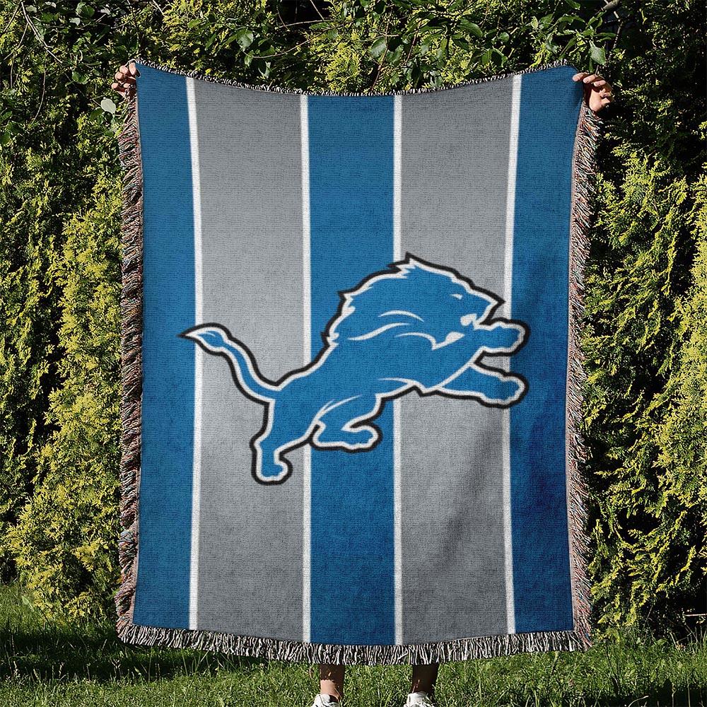 NFL Detroit Lions Football Team Woven Tapestry Blanket Amazing Gift For Fans And Friends Home Decor DLW10