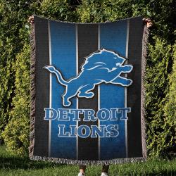 NFL Detroit Lions Football Team Woven Tapestry Blanket Amazing Gift For Fans And Friends Home Decor DLW12