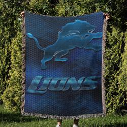 NFL Detroit Lions Football Team Woven Tapestry Blanket Amazing Gift For Fans And Friends Home Decor DLW13
