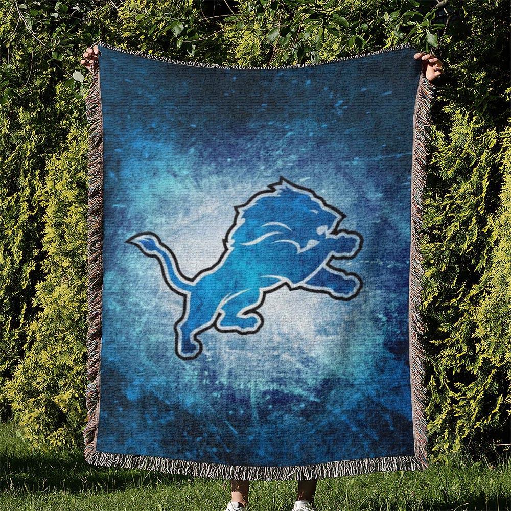 NFL Detroit Lions Football Team Woven Tapestry Blanket Amazing Gift For Fans And Friends Home Decor DLW14