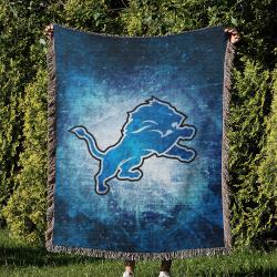 NFL Detroit Lions Football Team Woven Tapestry Blanket Amazing Gift For Fans And Friends Home Decor DLW14