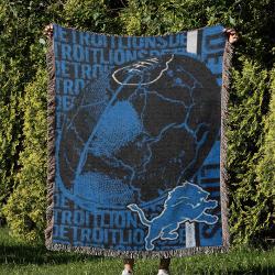 NFL Detroit Lions Football Team Woven Tapestry Blanket Amazing Gift For Fans And Friends Home Decor DLW19