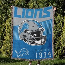NFL Detroit Lions Football Team Woven Tapestry Blanket Amazing Gift For Fans And Friends Home Decor DLW20