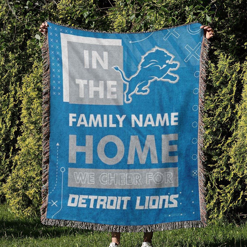 NFL Detroit Lions Football Team Woven Tapestry Blanket Amazing Gift For Fans And Friends Home Decor DLW25