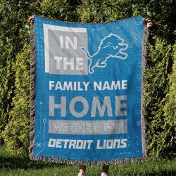 NFL Detroit Lions Football Team Woven Tapestry Blanket Amazing Gift For Fans And Friends Home Decor DLW25