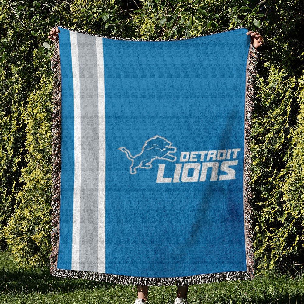 NFL Detroit Lions Football Team Woven Tapestry Blanket Amazing Gift For Fans And Friends Home Decor DLW28