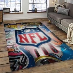 NFL Football League Logo Retangle Carpet Area Rug Home Decor Best Gift For Fan And Friends NF25