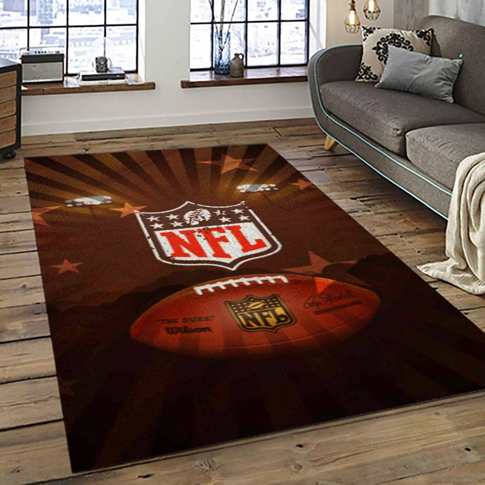 NFL Football League Logo Retangle Carpet Area Rug Home Decor Best Gift For Fan And Friends NF9