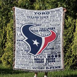 NFL Houston Texans Football Team Woven Tapestry Blanket Amazing Gift For Fans And Friends Home Decor HTW1