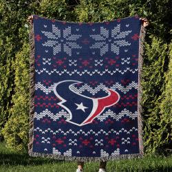 NFL Houston Texans Football Team Woven Tapestry Blanket Amazing Gift For Fans And Friends Home Decor HTW12