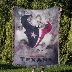 NFL Houston Texans Football Team Woven Tapestry Blanket Amazing Gift For Fans And Friends Home Decor HTW16
