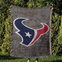 NFL Houston Texans Football Team Woven Tapestry Blanket Amazing Gift For Fans And Friends Home Decor HTW21