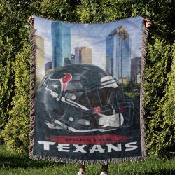 NFL Houston Texans Football Team Woven Tapestry Blanket Amazing Gift For Fans And Friends Home Decor HTW23