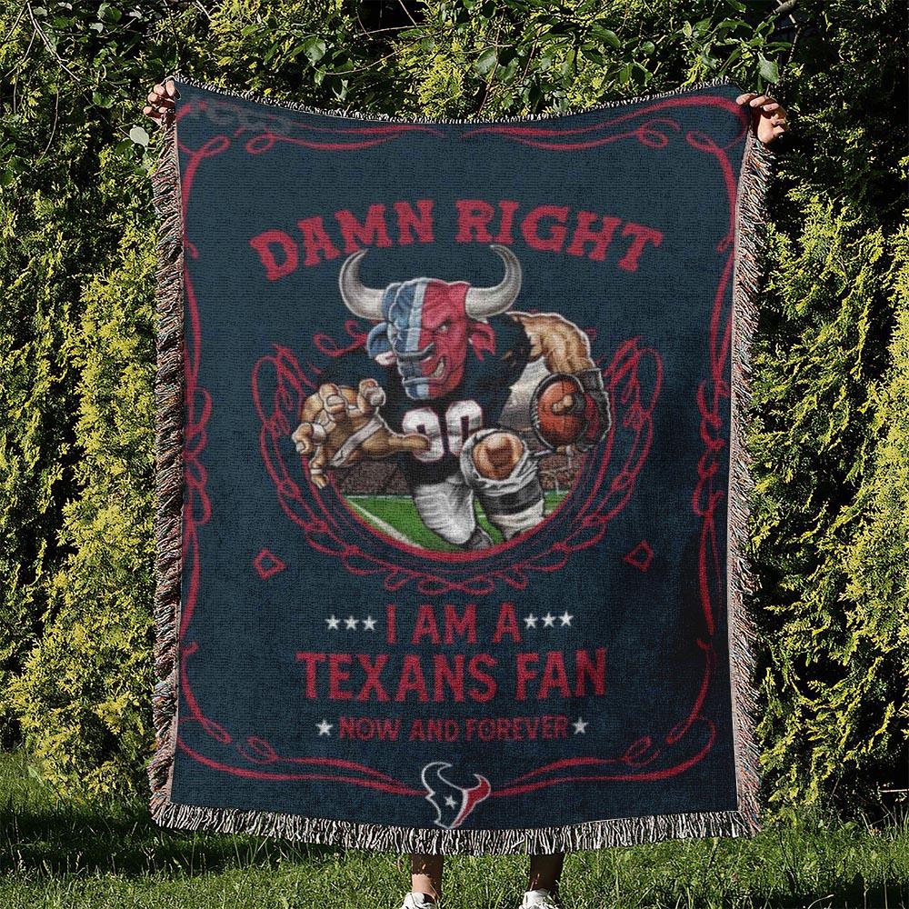 NFL Houston Texans Football Team Woven Tapestry Blanket Amazing Gift For Fans And Friends Home Decor HTW24