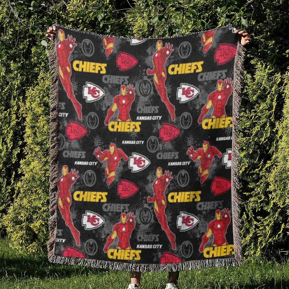 NFL Kansas City Chiefs Football Team Woven Tapestry Blanket Amazing Gift For Fans And Friends Home Decor KCCW10
