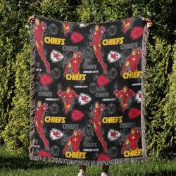 NFL Kansas City Chiefs Football Team Woven Tapestry Blanket Amazing Gift For Fans And Friends Home Decor KCCW10