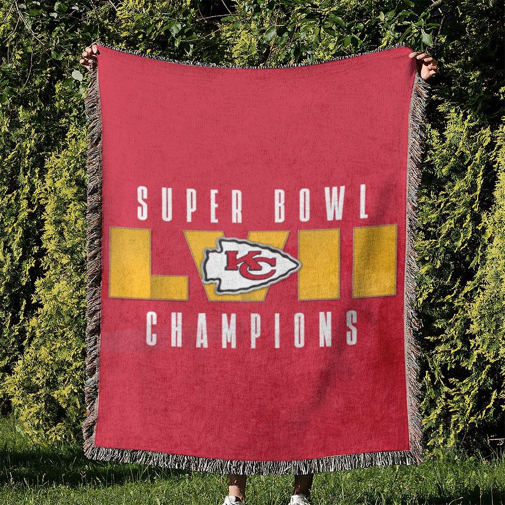 NFL Kansas City Chiefs Football Team Woven Tapestry Blanket Amazing Gift For Fans And Friends Home Decor KCCW3