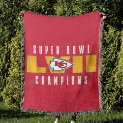 NFL Kansas City Chiefs Football Team Woven Tapestry Blanket Amazing Gift For Fans And Friends Home Decor KCCW3