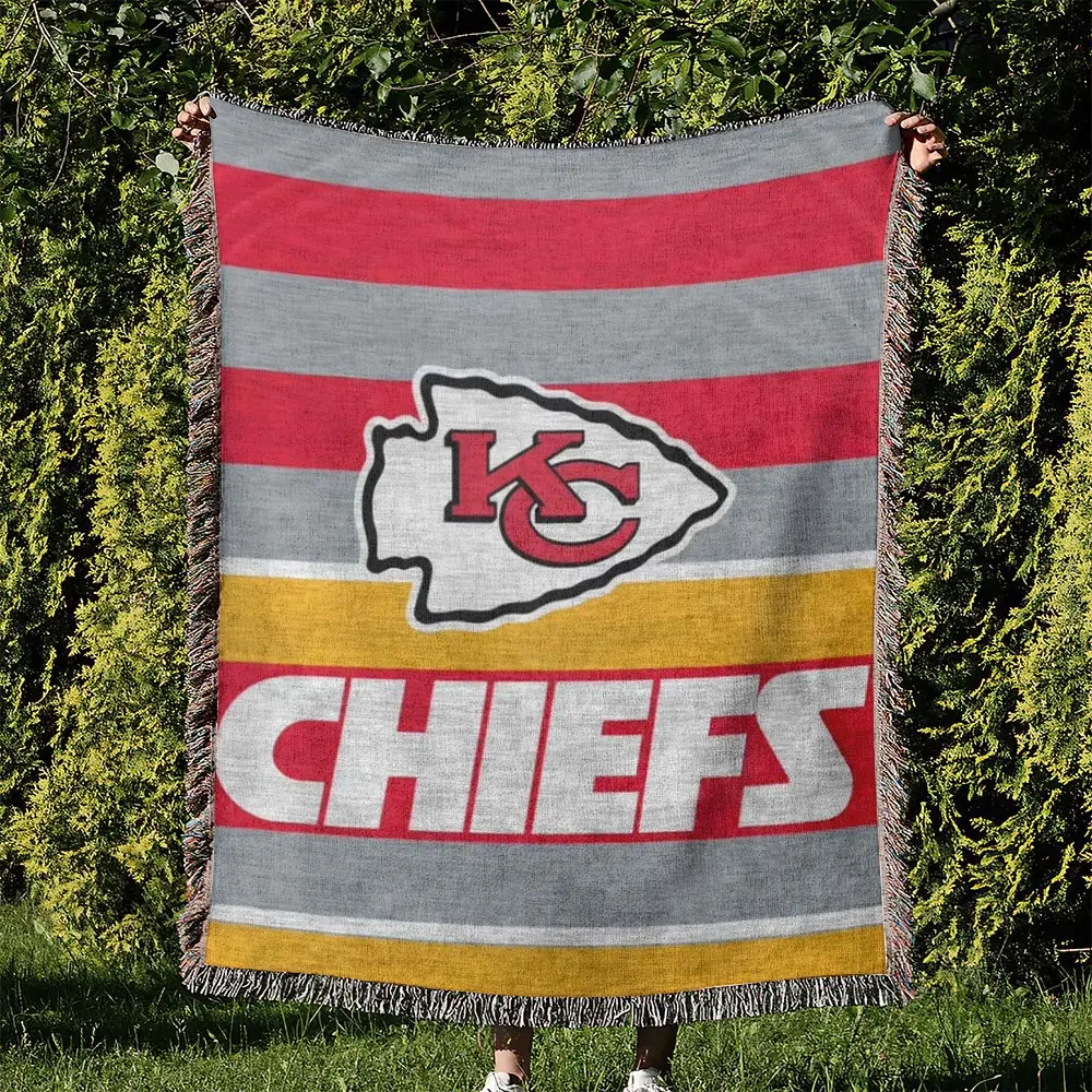 NFL Kansas City Chiefs Football Team Woven Tapestry Blanket Amazing Gift For Fans And Friends Home Decor KCCW34