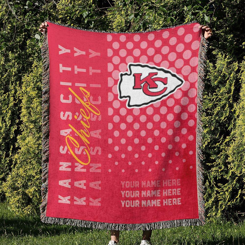 NFL Kansas City Chiefs Football Team Woven Tapestry Blanket Amazing Gift For Fans And Friends Home Decor KCCW37