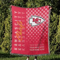 NFL Kansas City Chiefs Football Team Woven Tapestry Blanket Amazing Gift For Fans And Friends Home Decor KCCW37