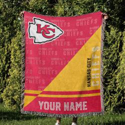 NFL Kansas City Chiefs Football Team Woven Tapestry Blanket Amazing Gift For Fans And Friends Home Decor KCCW38