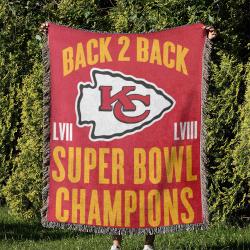 NFL Kansas City Chiefs Football Team Woven Tapestry Blanket Amazing Gift For Fans And Friends Home Decor KCCW4