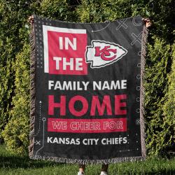 NFL Kansas City Chiefs Football Team Woven Tapestry Blanket Amazing Gift For Fans And Friends Home Decor KCCW40