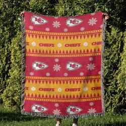 NFL Kansas City Chiefs Football Team Woven Tapestry Blanket Amazing Gift For Fans And Friends Home Decor KCCW47