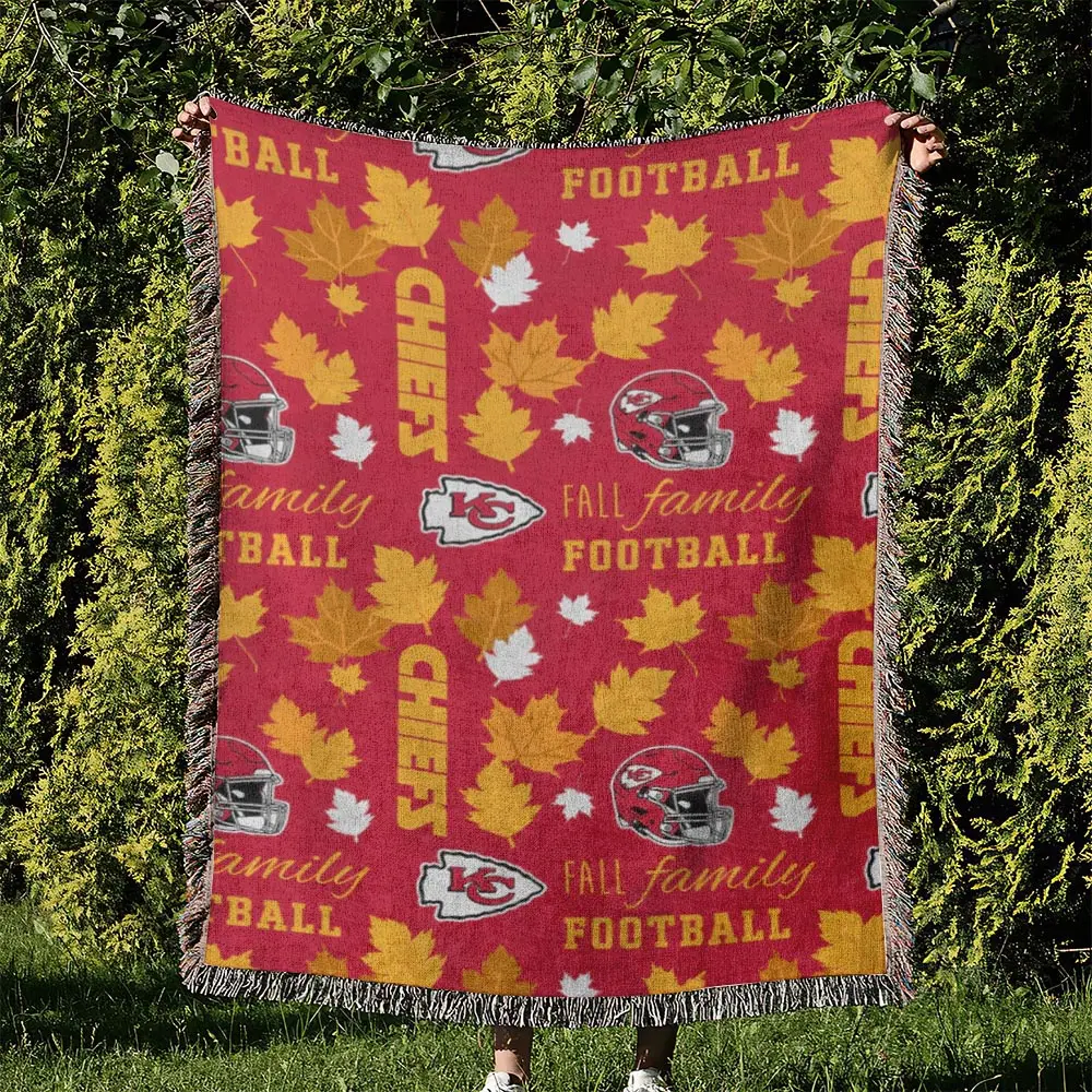 NFL Kansas City Chiefs Football Team Woven Tapestry Blanket Amazing Gift For Fans And Friends Home Decor KCCW50