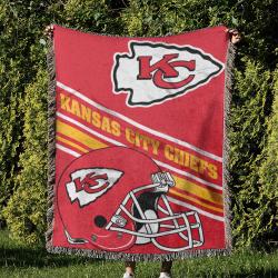 NFL Kansas City Chiefs Football Team Woven Tapestry Blanket Amazing Gift For Fans And Friends Home Decor KCCW64