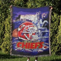NFL Kansas City Chiefs Football Team Woven Tapestry Blanket Amazing Gift For Fans And Friends Home Decor KCCW65