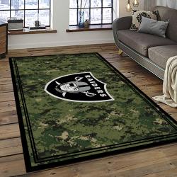 NFL Las Vegas Raiders Football Team Logo Sport Carpet Area Rug Home Decor Best Gift For Friends LVR51