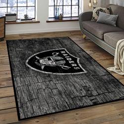 NFL Las Vegas Raiders Football Team Logo Sport Carpet Area Rug Home Decor Best Gift For Friends LVR53