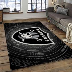 NFL Las Vegas Raiders Football Team Logo Sport Carpet Area Rug Home Decor Best Gift For Friends LVR55