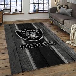NFL Las Vegas Raiders Football Team Logo Sport Carpet Area Rug Home Decor Best Gift For Friends LVR58