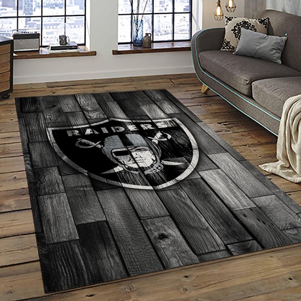 NFL Las Vegas Raiders Football Team Logo Sport Carpet Area Rug Home Decor Best Gift For Friends LVR59