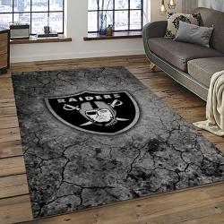 NFL Las Vegas Raiders Football Team Logo Sport Carpet Area Rug Home Decor Best Gift For Friends LVR64