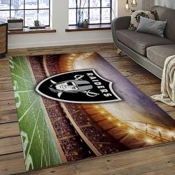 NFL Las Vegas Raiders Football Team Logo Sport Carpet Area Rug Home Decor Best Gift For Friends LVR66