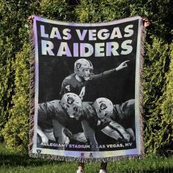 NFL Las Vegas Raiders Football Team Woven Tapestry Blanket Amazing Gift For Fans And Friends Home Decor LVRW12