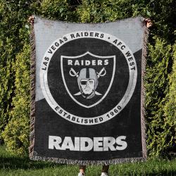 NFL Las Vegas Raiders Football Team Woven Tapestry Blanket Amazing Gift For Fans And Friends Home Decor LVRW14
