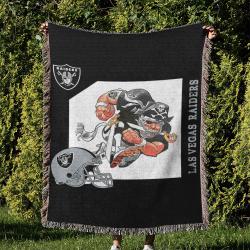 NFL Las Vegas Raiders Football Team Woven Tapestry Blanket Amazing Gift For Fans And Friends Home Decor LVRW2