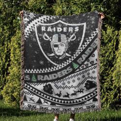 NFL Las Vegas Raiders Football Team Woven Tapestry Blanket Amazing Gift For Fans And Friends Home Decor LVRW23