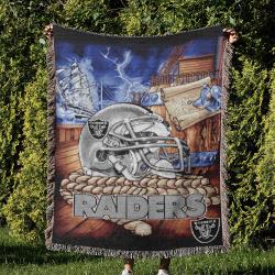 NFL Las Vegas Raiders Football Team Woven Tapestry Blanket Amazing Gift For Fans And Friends Home Decor LVRW29