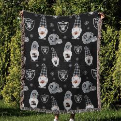 NFL Las Vegas Raiders Football Team Woven Tapestry Blanket Amazing Gift For Fans And Friends Home Decor LVRW31