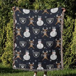NFL Las Vegas Raiders Football Team Woven Tapestry Blanket Amazing Gift For Fans And Friends Home Decor LVRW32