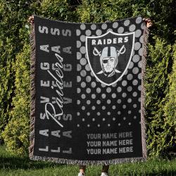 NFL Las Vegas Raiders Football Team Woven Tapestry Blanket Amazing Gift For Fans And Friends Home Decor LVRW33